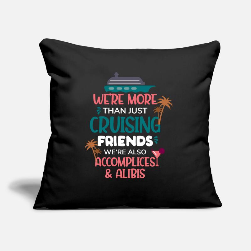 Plus que des amis de croisière d’été Housse de coussin décorative 45 x 45 cm