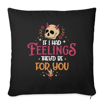 Ils seraient pour vous anti-Saint-Valentin - Housse de coussin décorative 45 x 45 cm - noir - Devant