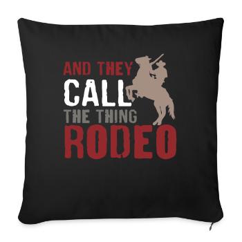 Ils appellent The Thing Rodeo Country Cowboy - Housse de coussin décorative 45 x 45 cm - noir - Devant