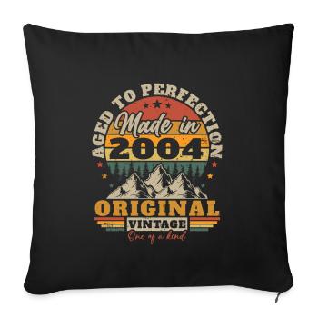 Original 2004 Vintage Anniversaire Humour - Housse de coussin décorative 45 x 45 cm - noir - Devant