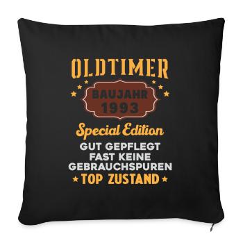 Oldtimer Baujahr 1993 Geburtstagsgeschenk - Sofakissenbezug 45 x 45 cm - Schwarz - Vorne