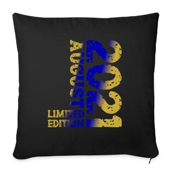 2021 August Limited Edition 2nd Birthday Outfit - Sofa pillowcase 17,3'' x 17,3'' (45 x 45 cm) - black - Front