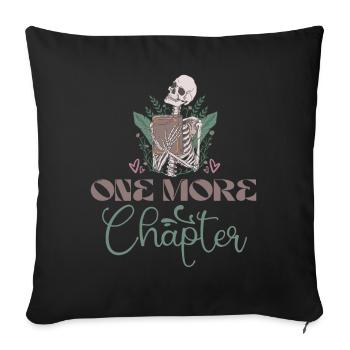 Juste un chapitre de plus Livre Ver Dicton - Housse de coussin décorative 45 x 45 cm - noir - Devant