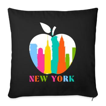 New York - Housse de coussin décorative 45 x 45 cm - noir - Devant