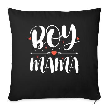 Boy Mama Proud Mother Of A Son - Sofa pillowcase 17,3'' x 17,3'' (45 x 45 cm) - black - Front