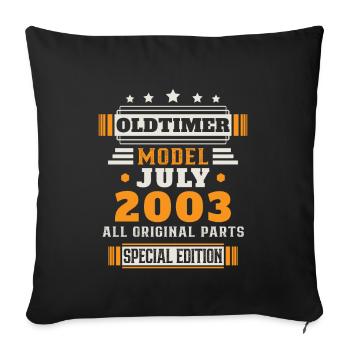 Oldtimer Juli 2003 Geburtstag Geschenk - Sofakissenbezug 45 x 45 cm - Schwarz - Vorne