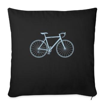 Road Bike Profile Overlift Bike - Sofa pillowcase 17,3'' x 17,3'' (45 x 45 cm) - black - Front