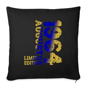1964 August Limited Edition 59th Birthday Outfit - Sofa pillowcase 17,3'' x 17,3'' (45 x 45 cm) - black - Front