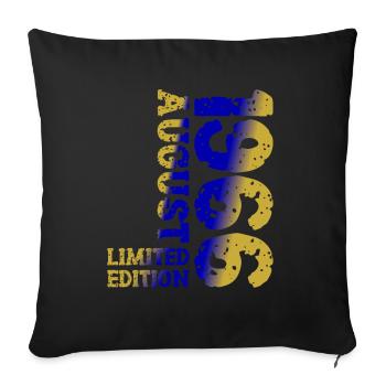 1966 Août Édition Limitée 57e Tenue d’anniversaire - Housse de coussin décorative 45 x 45 cm - noir - Devant