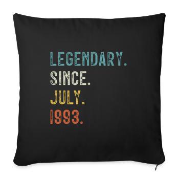 30 Anniversaire 30 ans légendaire depuis juillet 1993 - Housse de coussin décorative 45 x 45 cm - noir - Devant