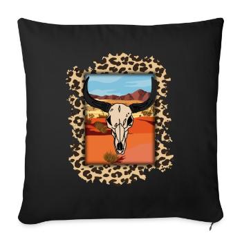 Country Cow girl Texas Oklahoma Rodeo - Sofa pillowcase 17,3'' x 17,3'' (45 x 45 cm) - black - Front