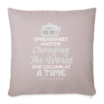 Spreadsheet Nerd Data Analyst - Sofa pillowcase 17,3'' x 17,3'' (45 x 45 cm) - light taupe - Front