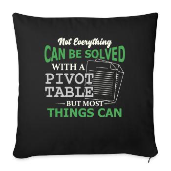 Pivot Table Spreadsheet Nerd Accountant - Sofa pillowcase 17,3'' x 17,3'' (45 x 45 cm) - black - Front