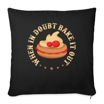 En cas de doute, Baker dit - Housse de coussin décorative 45 x 45 cm - noir - Devant