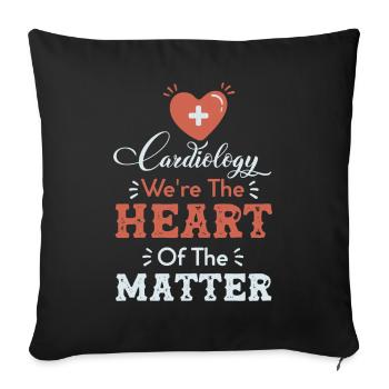 Cardiology Nurse Heart Of The Matter - Sofa pillowcase 17,3'' x 17,3'' (45 x 45 cm) - black - Front