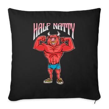 Half Natty Bodybuilder - Sofa pillowcase 17,3'' x 17,3'' (45 x 45 cm) - black - Front