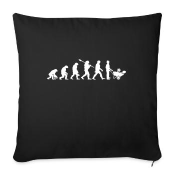 Gardener Evolution Garden Flowers Plants - Sofa pillowcase 17,3'' x 17,3'' (45 x 45 cm) - black - Front