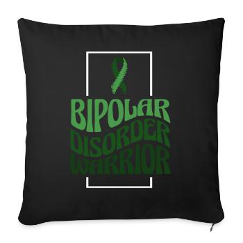 Bipolar Mental Health Disorder Awareness - Sofa pillowcase 17,3'' x 17,3'' (45 x 45 cm) - black - Front
