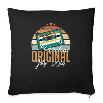 Juli 2014 Jahrgang Vintage Geburtstag Juli 2014 - Sofakissenbezug 45 x 45 cm - Schwarz - Vorne