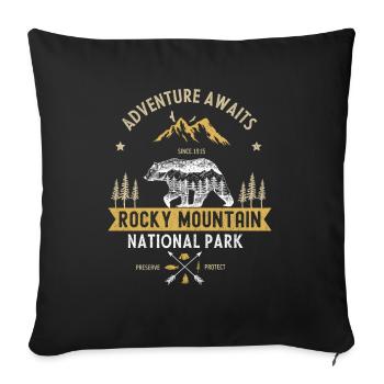 Rocky Mountain National Park - Sofa pillowcase 17,3'' x 17,3'' (45 x 45 cm) - black - Front