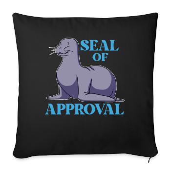 Seal Of Approval - Sofa pillowcase 17,3'' x 17,3'' (45 x 45 cm) - black - Front
