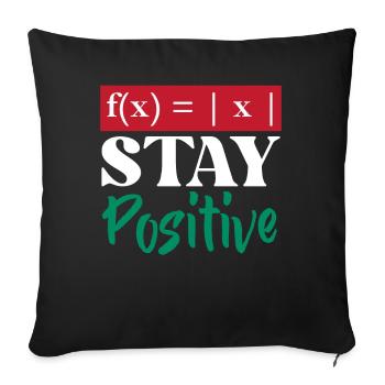 Math Nerd Stay Positive Equation Geek - Housse de coussin décorative 45 x 45 cm - noir - Devant