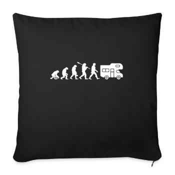 Entwicklung von Wohnmobilen - Sofakissenbezug 45 x 45 cm - Schwarz - Vorne