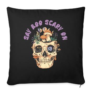 Say Boo Scary On Funny Halloween - Sofa pillowcase 17,3'' x 17,3'' (45 x 45 cm) - black - Front