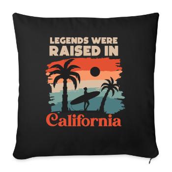 Vibrations californiennes - Housse de coussin décorative 45 x 45 cm - noir - Devant