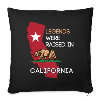 Les légendes ont grandi en Californie - Housse de coussin décorative 45 x 45 cm - noir - Devant