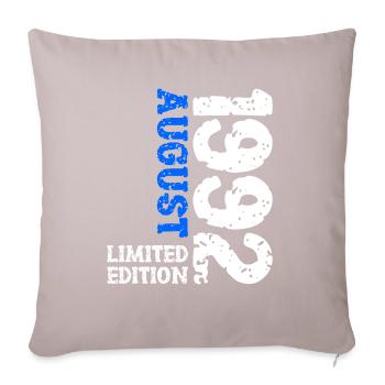 1992 August Limited Edition 31. Geburtstag Outfit - Sofakissenbezug 45 x 45 cm - helles Taupe - Vorne
