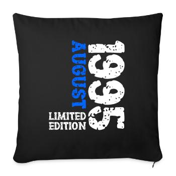 1995 August Limited Edition 28. Geburtstag Outfit - Sofakissenbezug 45 x 45 cm - Schwarz - Vorne