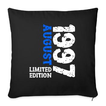1997 August Limited Edition 26. Geburtstag Outfit - Sofakissenbezug 45 x 45 cm - Schwarz - Vorne