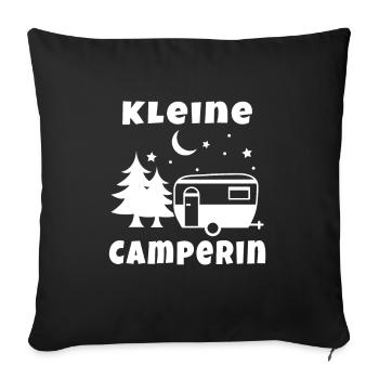 Nachwuchs Camper Nachwuchscamper Camping Wohnmobil - Sofakissenbezug 45 x 45 cm - Schwarz - Vorne