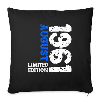 1961 August Limited Edition 62nd Birthday Outfit - Sofa pillowcase 17,3'' x 17,3'' (45 x 45 cm) - black - Front