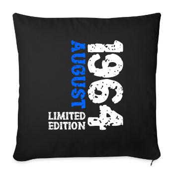 1964 August Limited Edition 59th Birthday Outfit - Sofa pillowcase 17,3'' x 17,3'' (45 x 45 cm) - black - Front