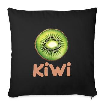 Kiwi für einen Kiwi Liebhaber - Sofakissenbezug 45 x 45 cm - Schwarz - Vorne