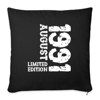 1991 August Limited Edition 32nd Birthday Outfit - Sofa pillowcase 17,3'' x 17,3'' (45 x 45 cm) - black - Front