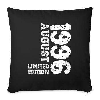 1996 August Limited Edition 27. Geburtstag Outfit - Sofakissenbezug 45 x 45 cm - Schwarz - Vorne