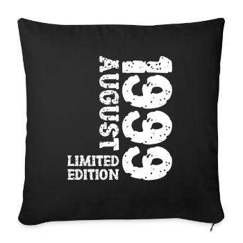 1999 August Limited Edition 24. Geburtstag Outfit - Sofakissenbezug 45 x 45 cm - Schwarz - Vorne