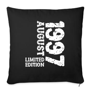 1997 August Limited Edition 26. Geburtstag Outfit - Sofakissenbezug 45 x 45 cm - Schwarz - Vorne