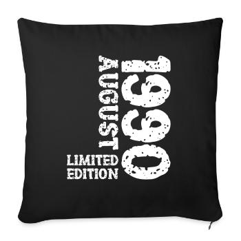 1990 Août Édition Limitée 33e Tenue d’anniversaire - Housse de coussin décorative 45 x 45 cm - noir - Devant