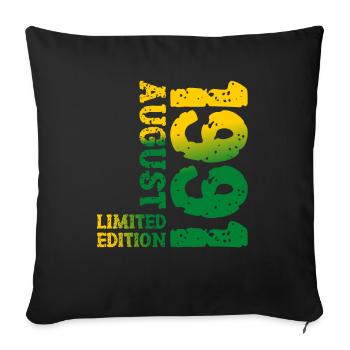 1991 August Limited Edition 32nd Birthday Outfit - Sofa pillowcase 17,3'' x 17,3'' (45 x 45 cm) - black - Front