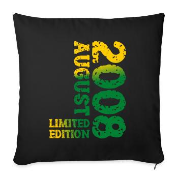2008 Août Édition Limitée 15e Tenue d’anniversaire - Housse de coussin décorative 45 x 45 cm - noir - Devant