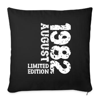 1982 Août Édition Limitée 41e Tenue d’anniversaire - Housse de coussin décorative 45 x 45 cm - noir - Devant