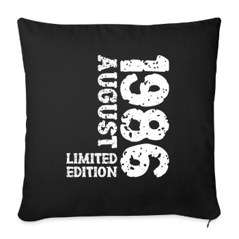 1986 August Limited Edition 37th Birthday Outfit - Sofa pillowcase 17,3'' x 17,3'' (45 x 45 cm) - black - Front