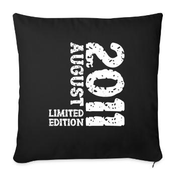 2011 August Limited Edition 12. Geburtstag Outfit - Sofakissenbezug 45 x 45 cm - Schwarz - Vorne