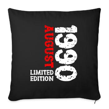 1990 Août Édition Limitée 33e Tenue d’anniversaire - Housse de coussin décorative 45 x 45 cm - noir - Devant