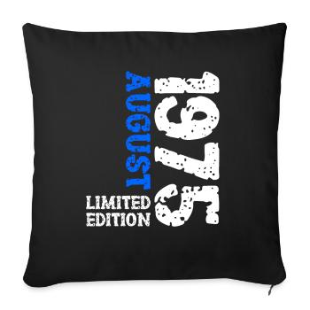 1975 August Limited Edition 48th Birthday Outfit - Sofa pillowcase 17,3'' x 17,3'' (45 x 45 cm) - black - Front