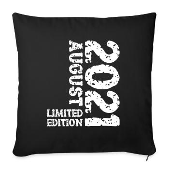 2021 August Limited Edition 2nd Birthday Outfit - Sofa pillowcase 17,3'' x 17,3'' (45 x 45 cm) - black - Front